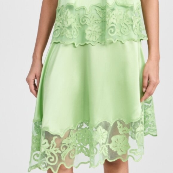 NWT ULLA JOHNSON Silk Avalon skirt in Celadon L $550 - Picture 3 of 10